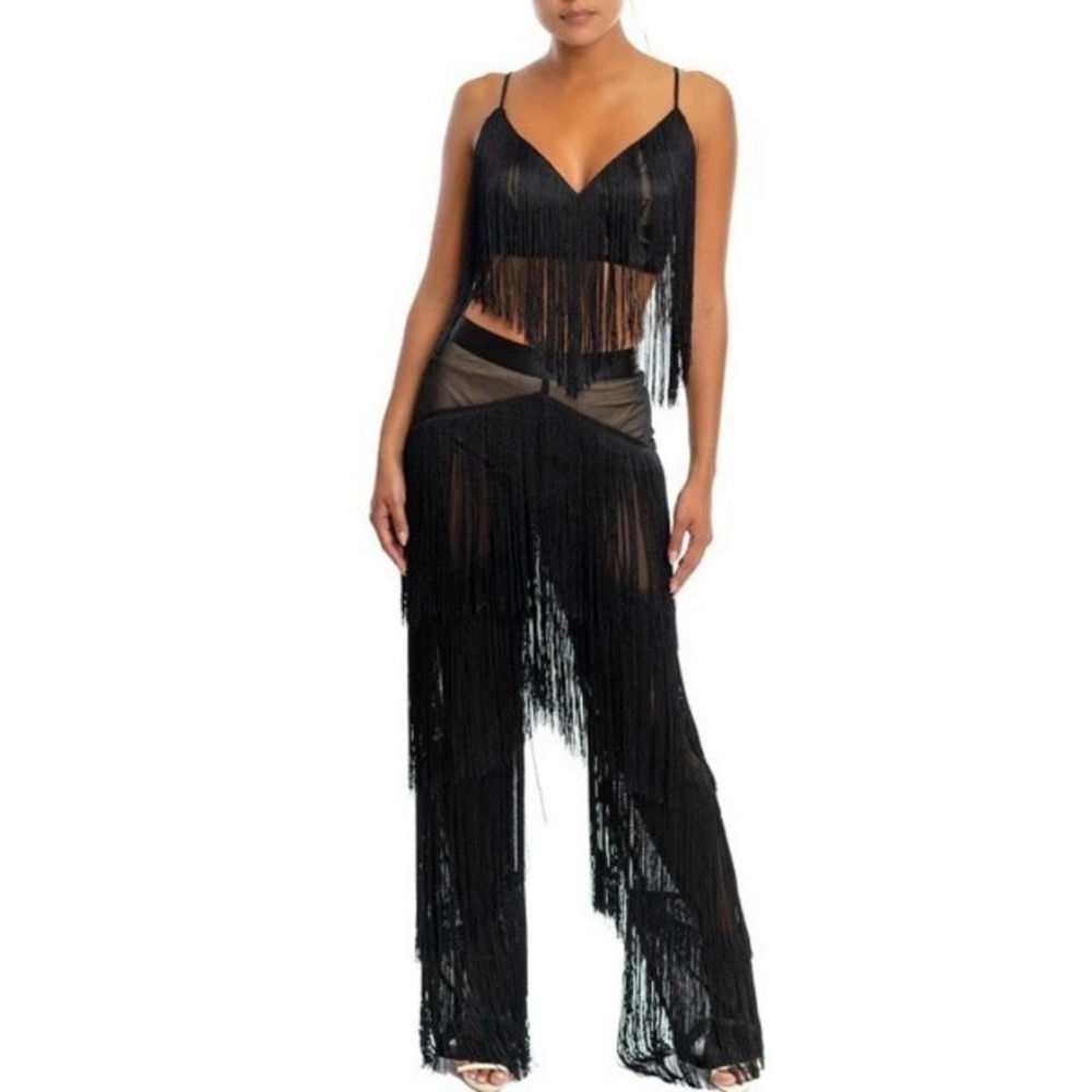 FRINGE PANT SET
